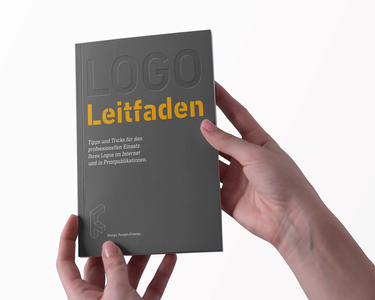 Cover der Broschüre „Logo Leitfaden“.