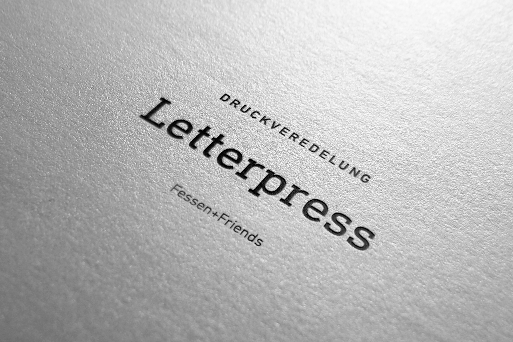 Letterpress als Druckveredelung im Print Design von Fessen+Friends.